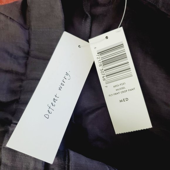 Eileen Fisher Mussel Fly-Frnt Crop Pant Sz M - Picture 8 of 10